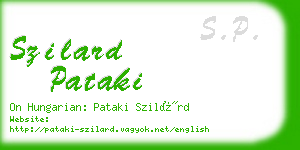 szilard pataki business card